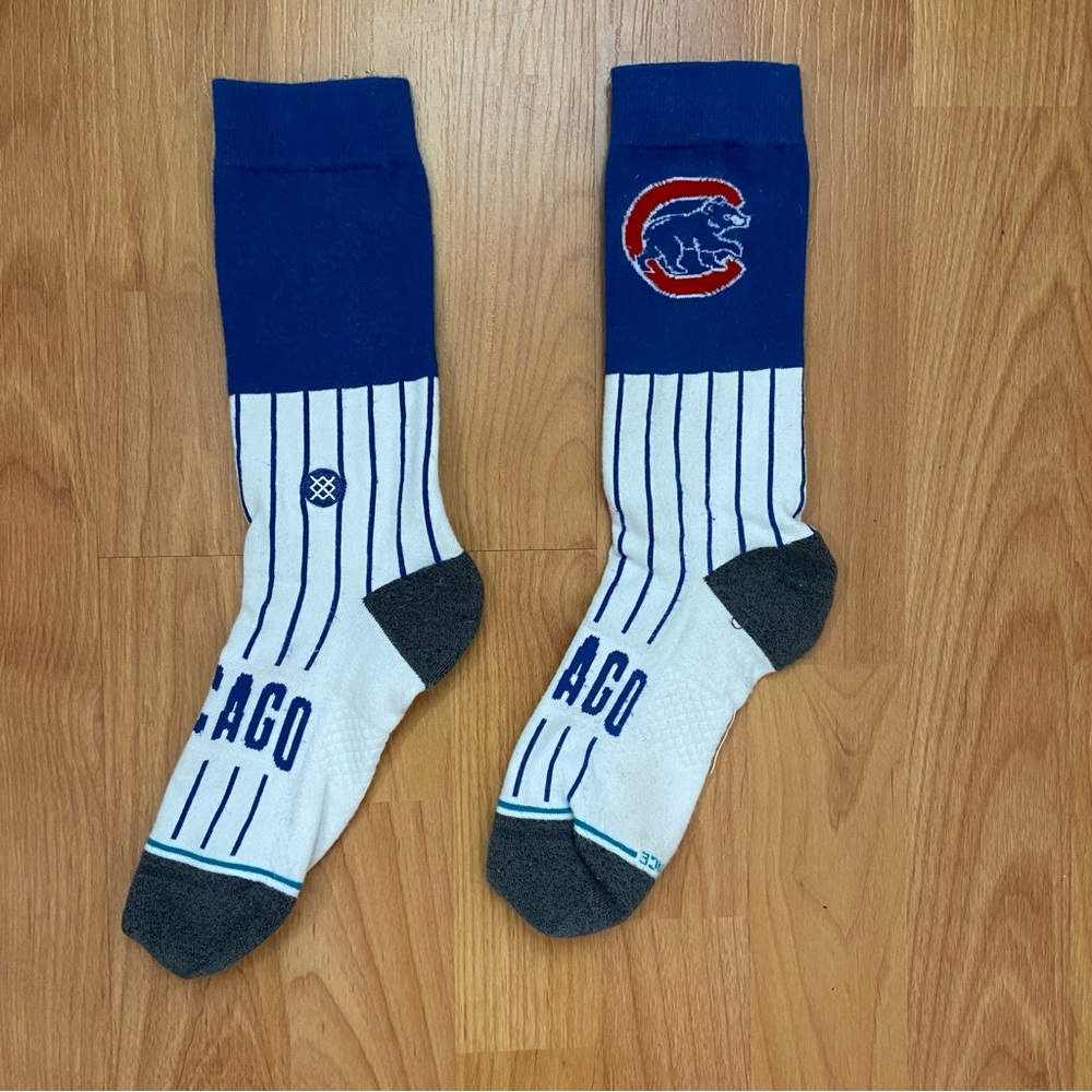 Stance Men’s MLB Chicago Cubs Logo Crew Socks Size Large